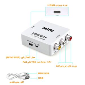 تبدیل HDMI به AV ای نت مدل MINI