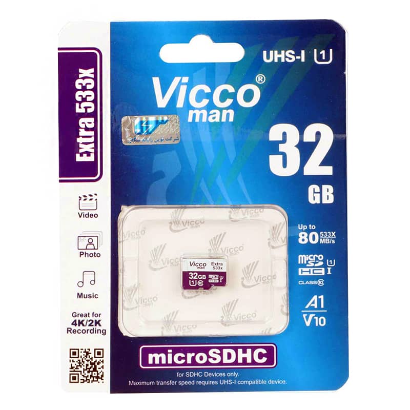 کارت حافظه microSD ویکومن مدل Extra 533X ظرفیت 32 گیگابایت