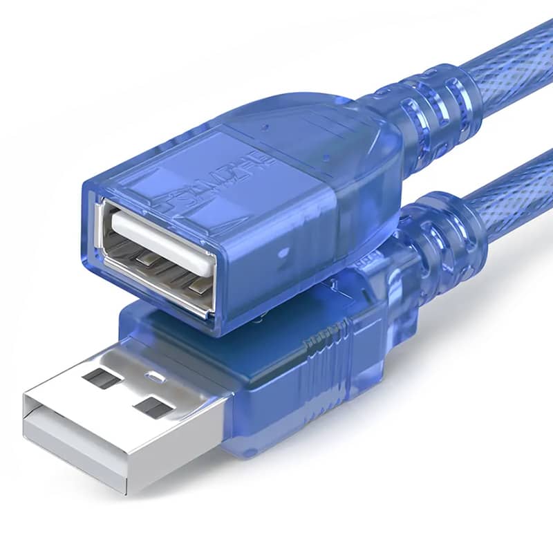 کابل افزایش طول USB 2.0 شیلددار ای نت (5 متری)