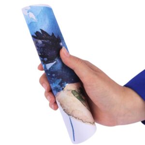 پد ماوس Qihe مدل QH-1 طرح گل آبی (سایز کوچک)