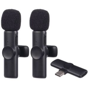 میکروفن یقه ای بی سیم مدل K9 مدل Type-C بسته دو عددی